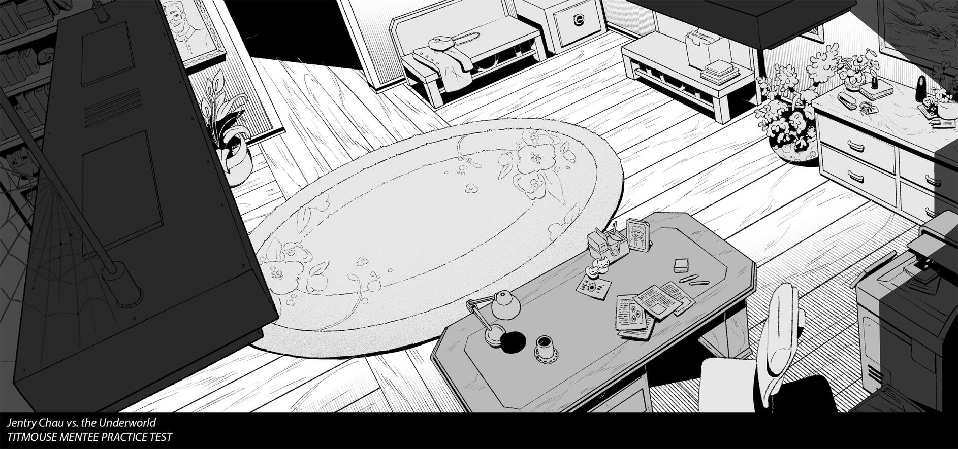 TITMOUSE MENTEE BG LAYOUT PRACTICE TEST*** Only responsible for layout. Done during my mentorship at Titmouse Summer 2026.
