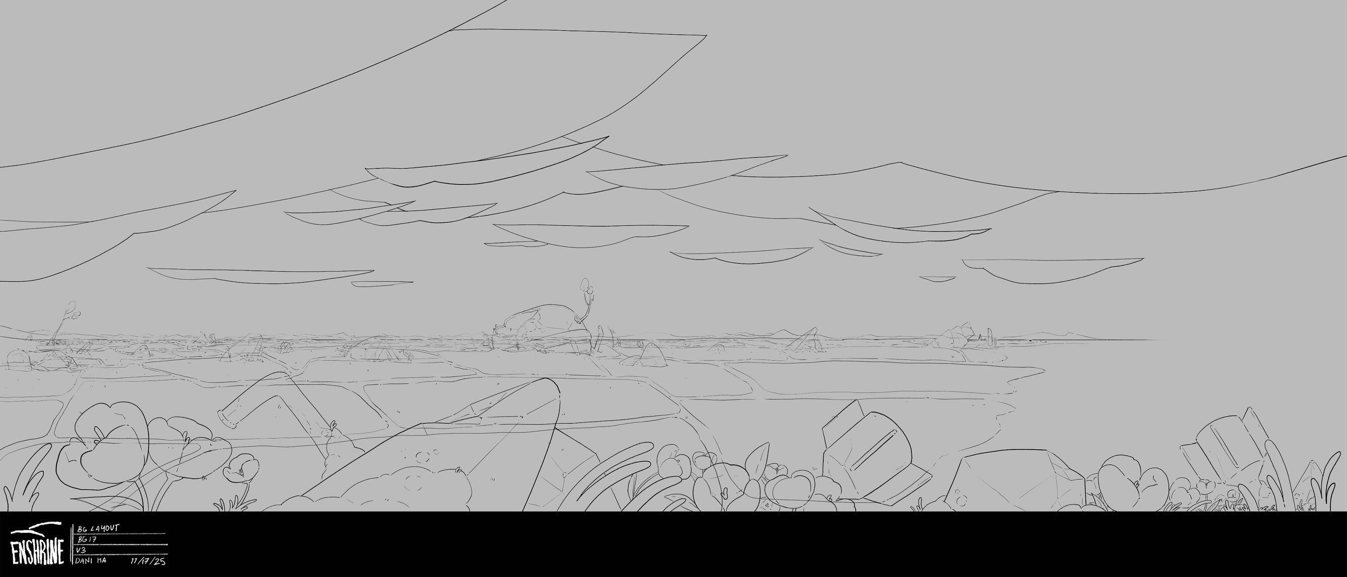 BG Layout of a Parallax done by me for my Senior thesis film "Enshrine"