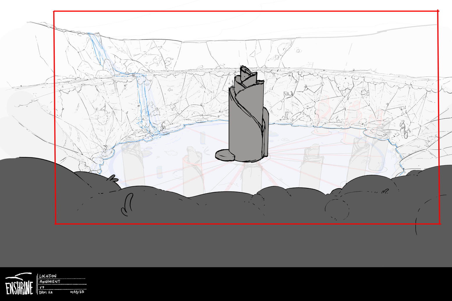 Work in progress BG Location Design done by me for my Senior thesis film "Enshrine"