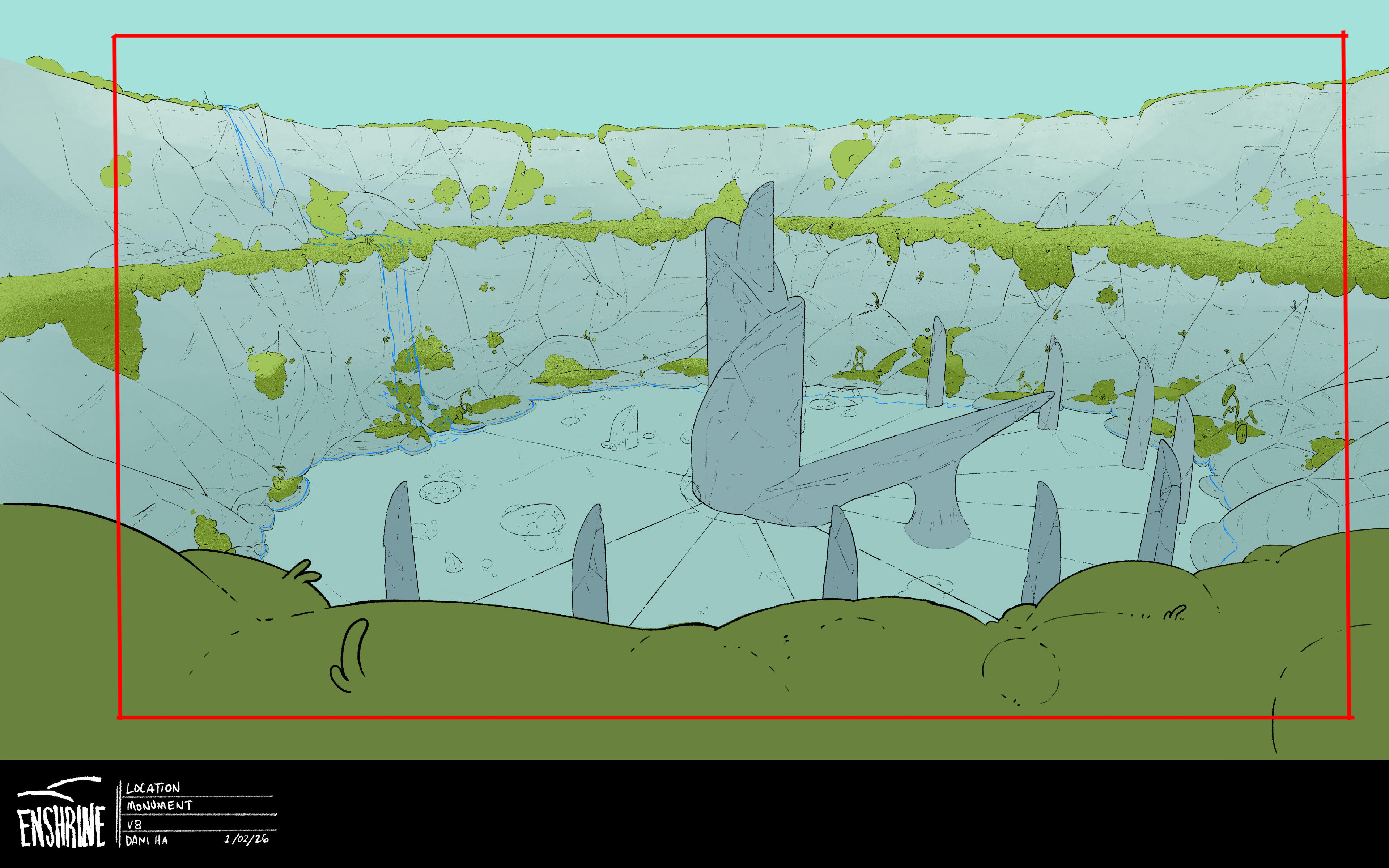 Work in progress BG Location Design done by me for my Senior thesis film "Enshrine"